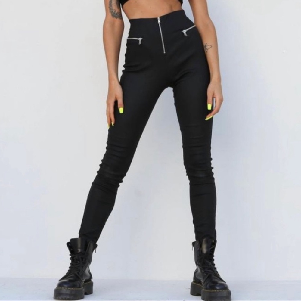 TIGER MIST FAUX LEATHER PANTS